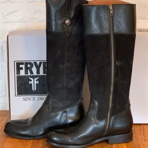 NIB Frye Jayden tall suede/leather riding boot, size 11